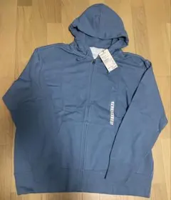 新品未使用タグ付無印良品/mujiスウェットジップパーカー紳士ブルーXXLサイズのサムネイル
