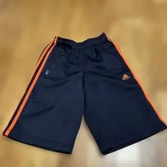 最終値下げ adidas ネイビー/オレンジ 膝丈ショートパンツ 150cm