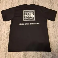 THE NORTH FACE バンダナスクエアロゴT シャツBLACK M