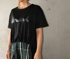 【美品】TRANOI. トラノイ ドローコードTシャツ ブラック