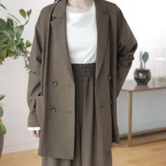 ルーズWブレスト長袖ジャケット