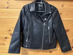 ZARA ブラック ライダースジャケット 9-10 140