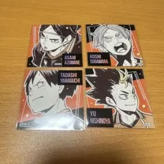ハイキュー スクエアステッカー 烏野 4枚セット