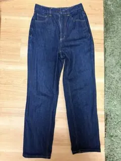 GU ダークブルー ストレートデニムパンツ S