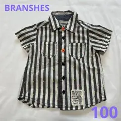☆BRANSHES ストライプ柄シャツ 100☆