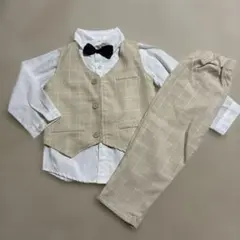 キッズ フォーマルスーツ ベージュ 100cm