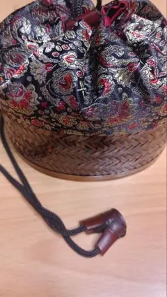 和装用バッグ 花柄刺繍