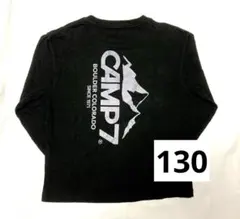 CAMP7 バックプリント 長袖Tシャツ 130 黒