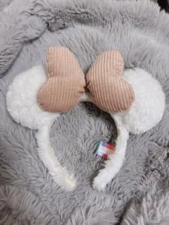 ディズニー カチューシャ ホワイト ピンク