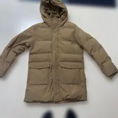 UNIQLO フード付きダウンコート　ブラウン