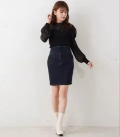 MIIA ハイウエストデニムスカート