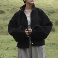Reurie ダブルジップショートウールコートのサムネイル