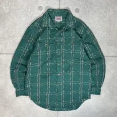 Wrangler　長袖シャツ　ネルシャツ　チェック　ステッチ縫い　90s　逸品