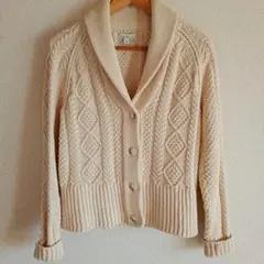 LL Bean Signature クリーム色 カーディガン