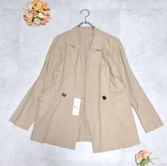 【未使用タグ付き】 GU リネンブレンド テーラードジャケット Sサイズ