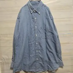 GU デニムシャツ 長袖 ライトブルー Lサイズ ゆるダボ ユニセックス