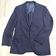 ネイビー ジャケット ウール100% M相当 ビジネス