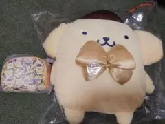 산리오 폼폼푸린 クッション ポーチ 2点セット
