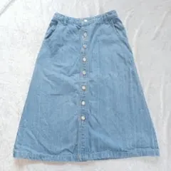 COLZA デニム フレアスカート M ボタンのサムネイル