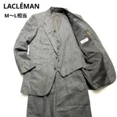 LACLÉMAN グレー スリーピーススーツ ウール混紡 M〜L相当
