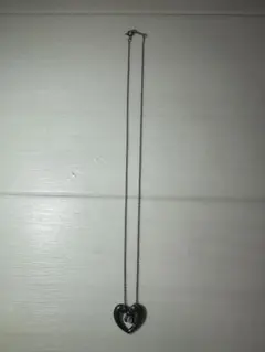 ティファニー リボン ハート ネックレス SV925×K18 刻印 750