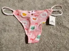 新品 下着 ショーツ タンス整理品 ピンク/ストライプ/ねこ/Tバック eco