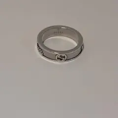 極美品/16号】GUCCI トレードマーク シルバー リング - メルカリ