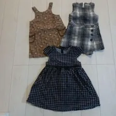 BeBe/ミニハウス/コムサイズム/ジャンパースカート/ワンピース/秋冬/110