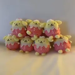 サンリオキャラクターズ　ポムポムプリンいちごみるくメルトマスコット　7点セット