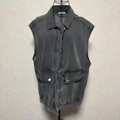 OLIVE des OLIVE ベスト デニム ポケット付き