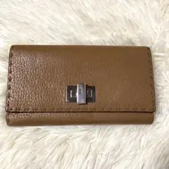 フェンディ 長財布 ピーカブー ブラウン