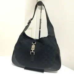 グッチ　ジャッキー　ワンショルダーバッグ　GGキャンバス　肩掛け　レザー