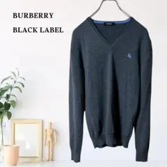 zS65【M】BURBERRY BLACK LABEL ニット 薄手