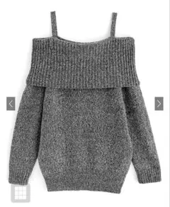 オフショルダー グレー ニット GRL グレイル dr618