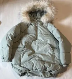 美品 Zara キッズ 中綿ジャケット ダウンジャケット 140 グリーン