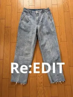Re:EDIT バックベンツストレートリサイクルデニム　MＣサイズ