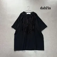 ダリア♡フリル リメイク ビッグTシャツ ブラック フリーサイズのサムネイル
