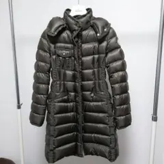 【美品】モンクレール　エルミンヌ　カーキ　0　ダウンジャケット　ダウンコート