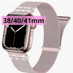 Applewatch バンド ローズピンク キラキラ マグネット オシャレ