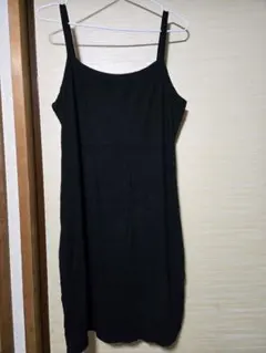 試着のみ　DAZY ブラック ノースリーブ リブ編みワンピース　XLサイズ