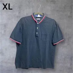 ikka イッカ カジュアル ポロシャツ ドット柄 シンプル ライン 夏 夏物