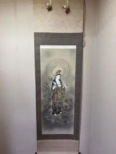 浮世絵派画集 観音菩薩図 日本画 応舉 安永年間 水墨岩上観音像 17