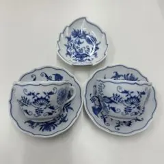 ▽深川製磁 VOC 芙蓉手 カップ＆ソーサー プレート ティーセット
