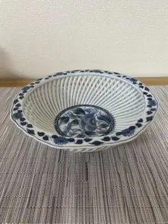 [希少]アリタヤキ 有田焼 菓子鉢 果物鉢 琴峰 網目透かし陶器のサムネイル