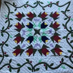 ハンドメイド パッチワークサンプラーキルトタペストリー - メルカリ