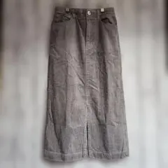 ローリーズファーム グレー タイトロングスカート　J-64