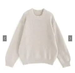 GLR ホワイト クルーネック オーバーサイズニットセーター 新品未使用