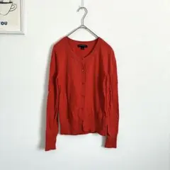 バナナリパブリック　クルーネック　長袖　カーディガン　華やか春カラー　シンプル