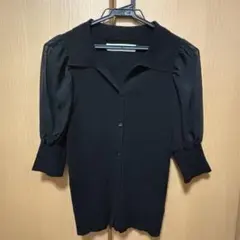 LAGUNAMOON シャツカラードッキングニットプルオーバー