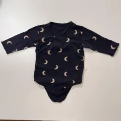 ロンパース　韓国子供服　ネイビー 三日月模様　ムーン　organic zoo風